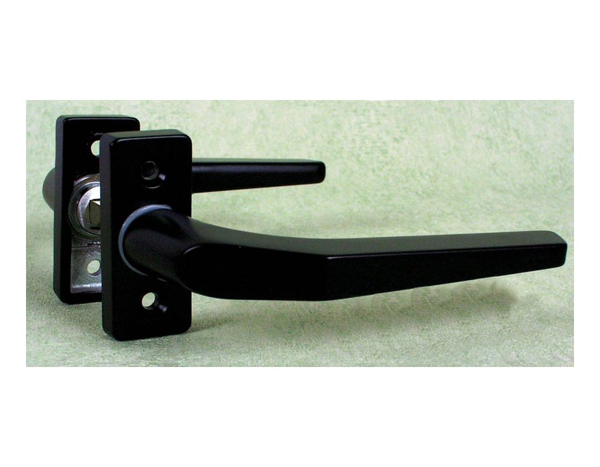 Béquille double alu blanc platine 66x28 mm