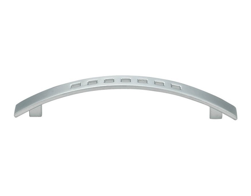Poignée anse multicube zamak chromé mat entraxe 128 mm
