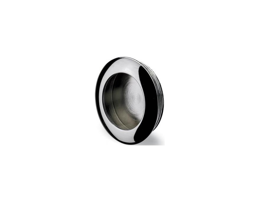 Poignée cuvette ronde chromo brillant Ø 35 mm