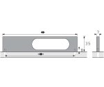 Poignée alu finition inox brossé entraxe 160 mm