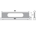 Poignée finition acier inoxydable brossé entraxe 460 mm
