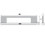 Poignée alu finition inox brossé entraxe 260 mm