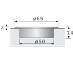 Poignée cuvette ronde acier inox brossé Ø 50 mm