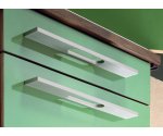 Poignée finition acier inoxydable brossé entraxe 460 mm