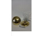 Bouton rond laiton poli vernis Ø 70 mm