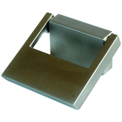 Poignée Swing en zamak inox brossé. Dimensions 52 x 52 mm, EA 32 mm