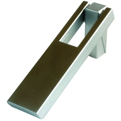 Poignée Swing en zamak inox brossé. Longueur 86, largeur 22 mm EA 16 mm