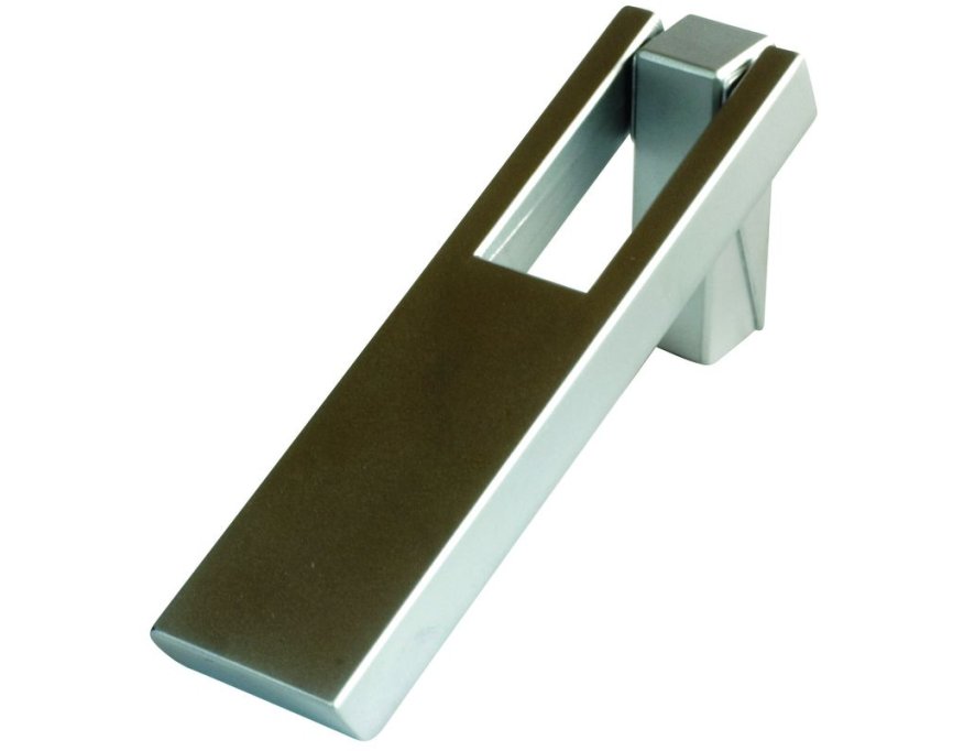 Poignée Swing en zamak inox brossé. Longueur 86, largeur 22 mm EA 16 mm