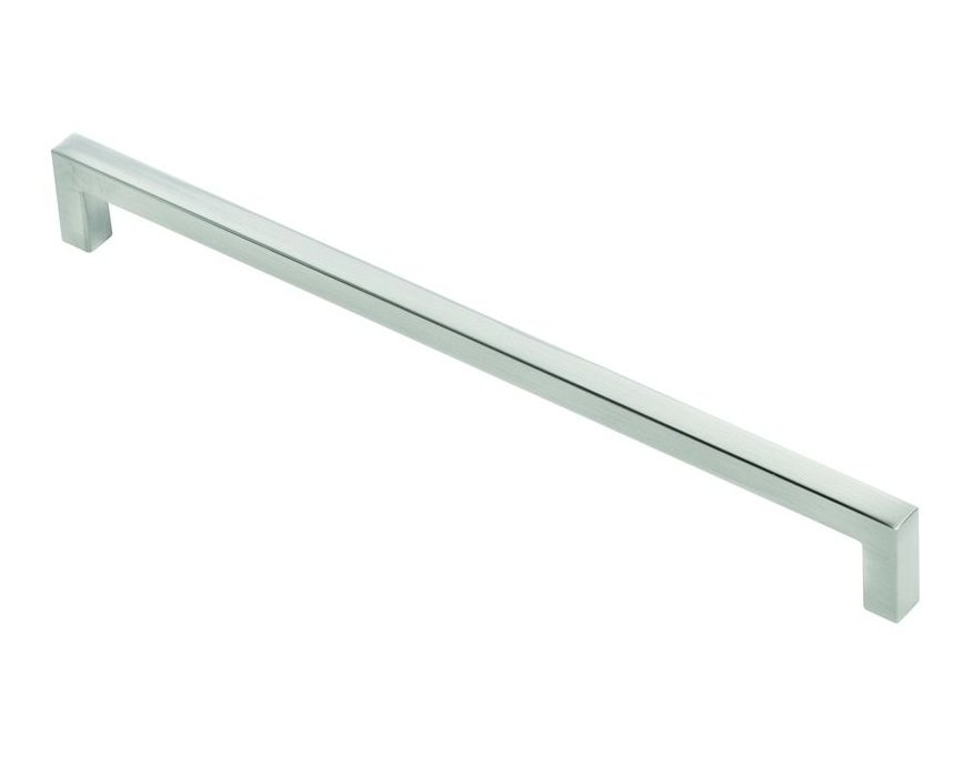 Poignée Stretch en zamak inox brossé. Entraxe 224 mm, longueur 233 mm, hauteur 28 mm
