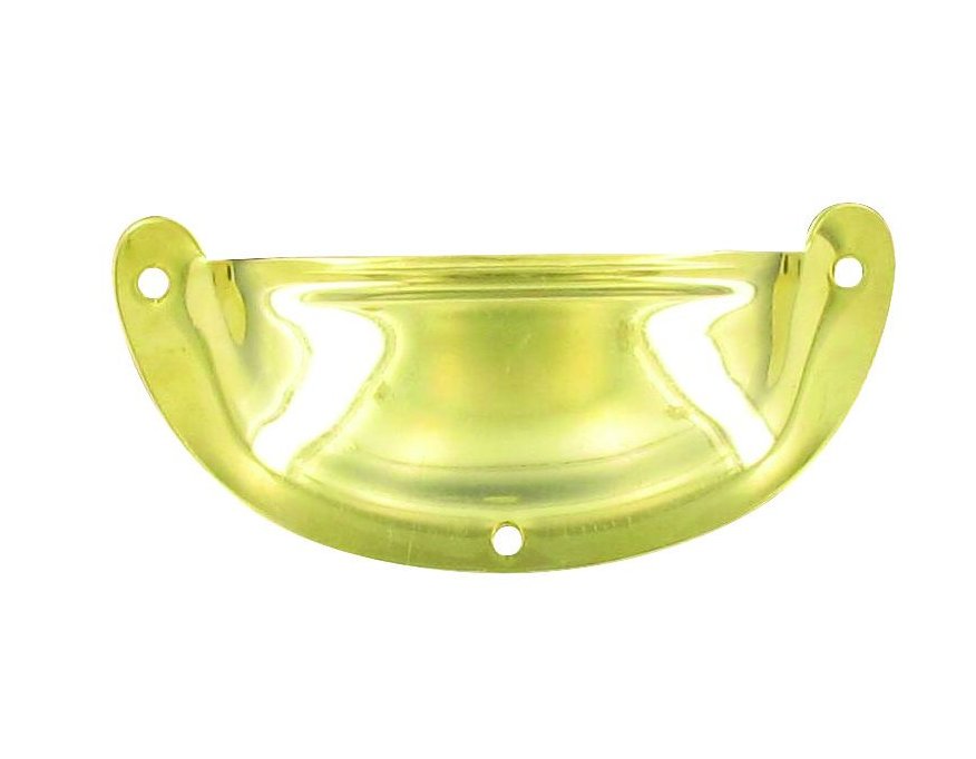 Poignée coquille, en 92 x 43 mm laiton poli