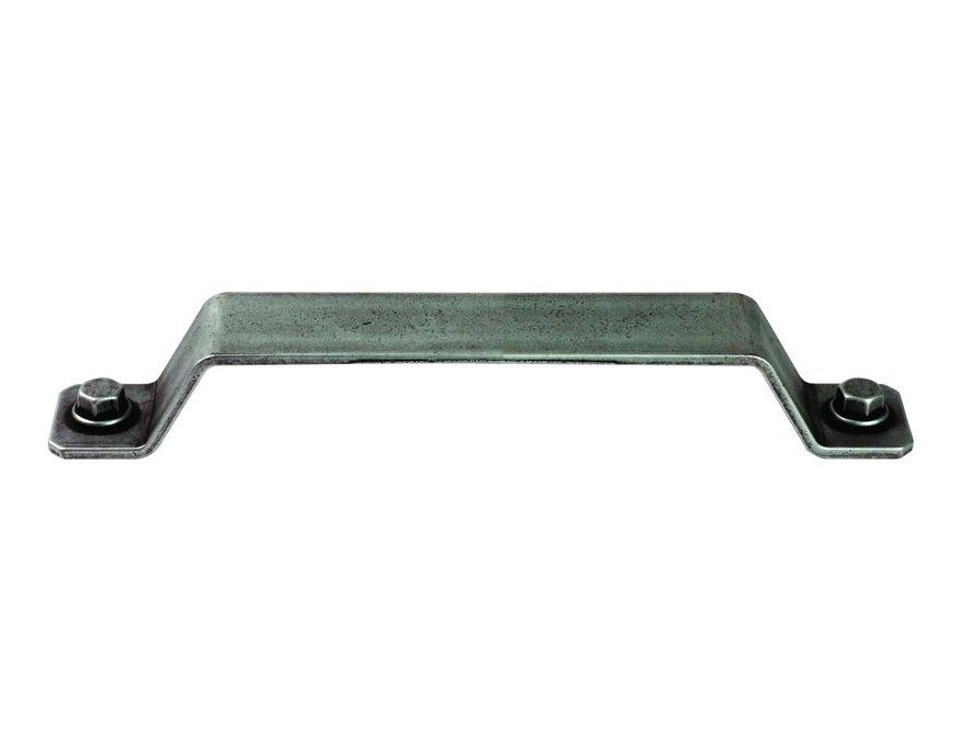 Poignée Kentucky vieil acier mat, longueur 180 mm entraxe 160 mm hauteur 25 mm