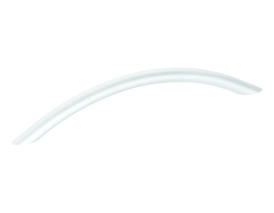 Poignée acier blanc longueur 155 mm, Ø 10 mm, hauteur 31 mm, entraxe 128 mm